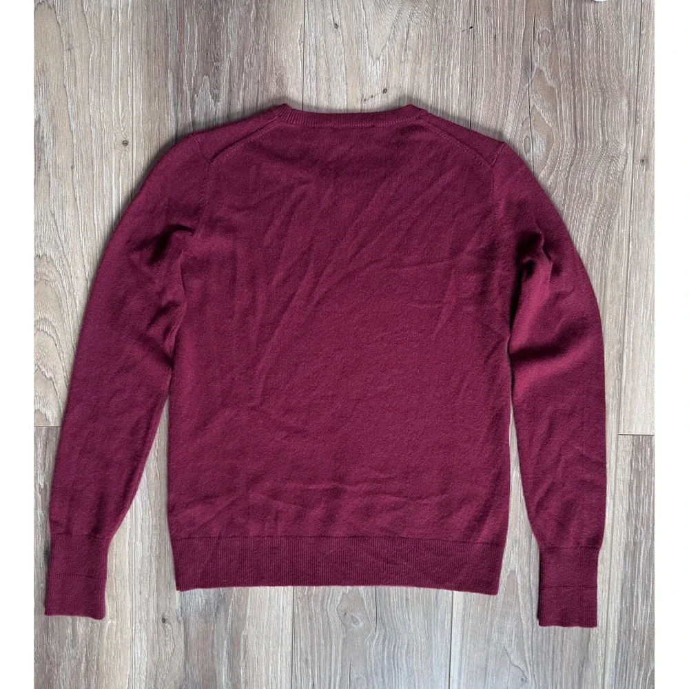 Everlane Cashmere Crew Neck Sweater Burgundy Wine Red Small Minimalist Luxury